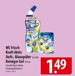 Famila Nord Ost WC Frisch Kraft Aktiv Duft-, Blauspüler oder Reiniger Gel Angebot