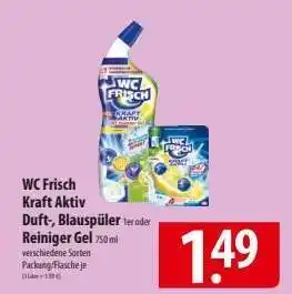Famila Nord Ost WC Frisch Kraft Aktiv Duft-, Blauspüler oder Reiniger Gel Angebot