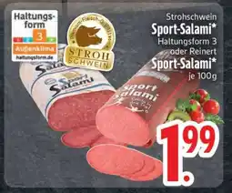 Edeka Strohschwein Sport-Salami Angebot