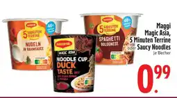 Edeka Maggi Magic Asia, 5 Minuten Terrine oder Saucy Noodles Angebot