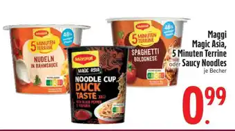 Edeka Maggi Magic Asia, 5 Minuten Terrine oder Saucy Noodles Angebot