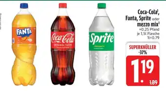 Edeka Coca-Cola, Fanta, Sprite oder Mezzo Mix Angebot