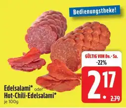 Edeka Edelsalami oder Hot-Chili-Edelsalami Angebot