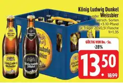 Edeka König Ludwig Dunkel oder Weissbier Angebot