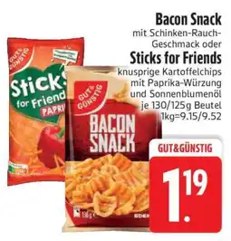 Edeka Bacon Snack / Sticks for Friends Angebot