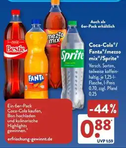 Aldi Süd Coca-Cola, Fanta, Mezzo Mix, Sprite Angebot