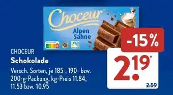 Aldi Süd CHOCEUR Schokolade Angebot