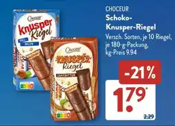 Aldi Süd CHOCEUR Schoko-Knusper-Riegel Angebot