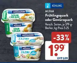 Aldi Süd MILRAM Frühlingsquark oder Gewürzquark Angebot