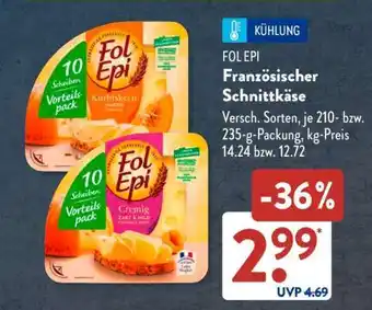 Aldi Süd Fol Epi, französischer Schnittkäse Angebot