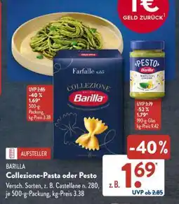 Aldi Süd BARILLA Collezione-Pasta oder Pesto Angebot