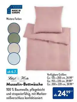 Aldi Süd Musselin-Bettwäsche Angebot