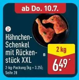 Aldi Nord Hähnchen-Schenkel mit Rückenstück XXL Angebot