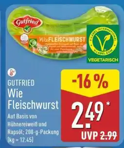 Aldi Nord GUTFRED Wie Fleischwurst Angebot