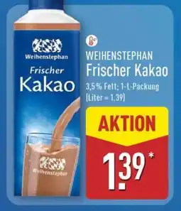 Aldi Nord Weihenstephan Frischer Kakao Angebot