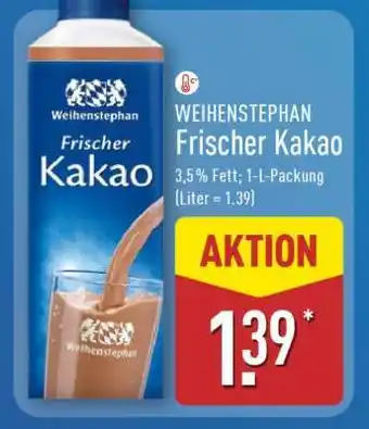 Aldi Nord Weihenstephan Frischer Kakao Angebot