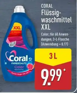 Aldi Nord CORAL Flüssigwaschmittel XXL Angebot