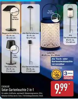 Aldi Nord CASALUX Solar-Gartenleuchte 2-in-1 Angebot