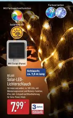 Aldi Nord BELAVI Solar-LED-Lichterschlauch Angebot