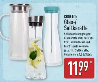 Aldi Nord CROFTON Glas-/Saftkaraffe Angebot