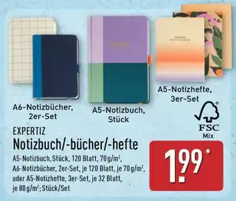 Aldi Nord EXPERTIZ Notizbuch/-bücher/-hefte Angebot