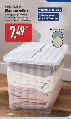 Aldi Nord HOME CREATION Klappdeckelbox Angebot