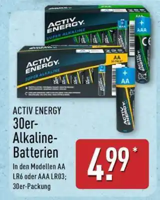 Aldi Nord ACTIV ENERGY 30er­ Alkaline­Batterien Angebot