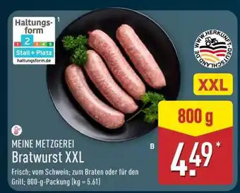 Aldi Nord MEINE METZGEREI Bratwurst XXL Angebot