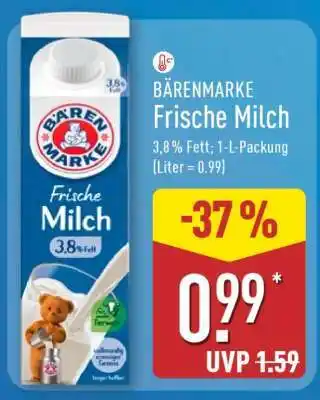 Aldi Nord Bärenmarke Frische Milch Angebot