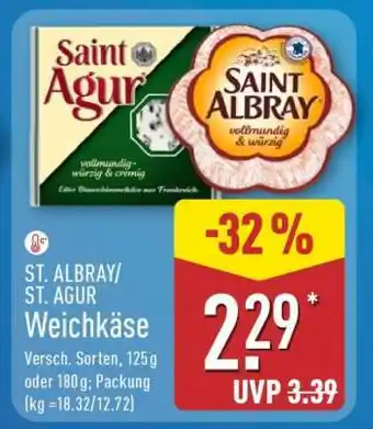 Aldi Nord ST. ALBRAY/ ST. AGUR Weichkäse Angebot