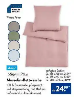 Aldi Nord Musselin-Bettwäsche Angebot