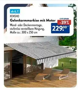 Aldi Nord Gelenkarmmarkise mit Motor Angebot
