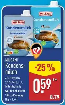 Aldi Nord MILSANI Kondensmilch Angebot