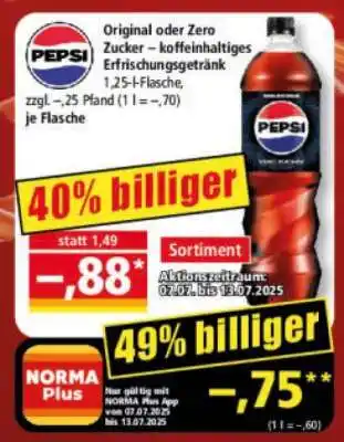 Norma Pepsi Angebot