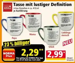 Norma Tasse mit lustiger Definition Angebot