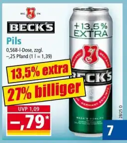 Norma Beck's Pils Angebot