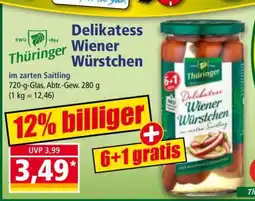 Norma Thüringer Delikatess Wiener Würstchen Angebot