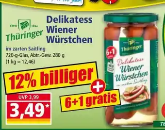 Norma Thüringer Delikatess Wiener Würstchen Angebot