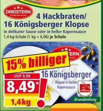 Norma 4 Hackbraten/16 Königsberger Klopse Angebot
