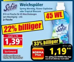 Norma Sofin Weichspüler Angebot
