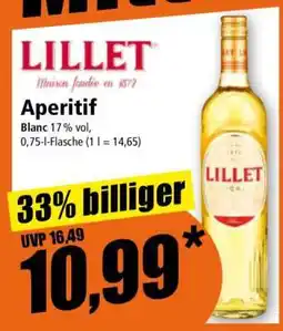 Norma LILLET Aperitif Angebot
