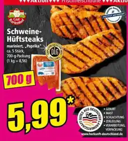 Norma Schweine-Hüftsteaks Angebot