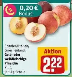 REWE Gelb- oder weißfleischige Pfirsiche Angebot