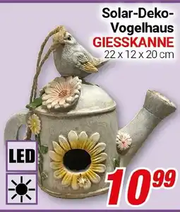 CENTERSHOP Solar-Deko- Vogelhaus GIESSKANNE Angebot
