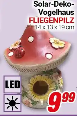 CENTERSHOP Solar-Deko- Vogelhaus FLIEGENPILZ Angebot