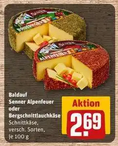 REWE Baldauf Senner Alpenfeuer oder Bergschnittlauchkäse Angebot