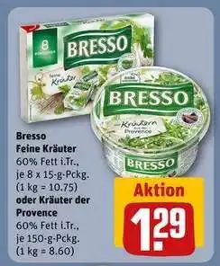 REWE BRESSO Feine Kräuter oder Kräuter der Provence Angebot