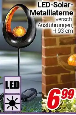 CENTERSHOP LED-Solar- Metalllaterne Angebot