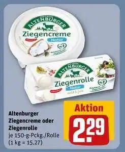REWE Altenburger Ziegencreme oder Ziegenrolle Angebot