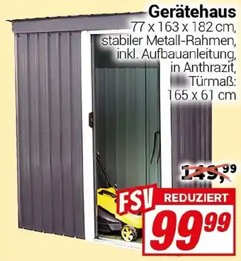 CENTERSHOP Gerätehaus Angebot